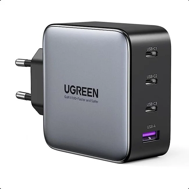 Cargador UGREEN GaN 100W 3 USB-C + 1 USB-A