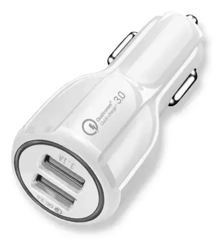 Cargador de auto QC 3.0 doble USB
